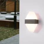 Aplica LED exterior ICEBERG 10W, metal, IP65, negru – lumina calda