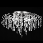 Candelabru din cristal CC9221 cu 5 brate, 5xE14, Ø48 cm, crom lucios