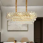 Candelabru din cristal Windsor Regalis, auriu lucios, 10xE14, inaltime reglabila