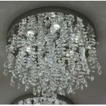 Candelabru LED cu cristal LLC210/550CH rotund, 30W, crom lucios, 3 nuanțe lumină