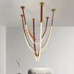 Candelabru LED modern ARIA Largo 36W, lumină neutră 4000K, maro, pentru living