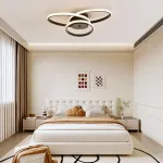 Lustră LED Ecaterina 27W, dimabilă, cu telecomandă, 3 culori lumină, negru