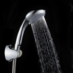 Pară de duș PD200 cu 3 funcții, jet reglabil, ABS gri, compatibilă standard