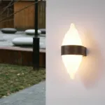 Aplica LED exterior ICEBERG 10W, metal, IP65, negru – lumina calda 1080 lm