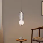 Lustră LED suspendată neagră LM550/2BK, 11W, 3 temperaturi, înălțime reglabilă