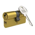 Cilindru pentru usa FAB HOME 30/35 mm, alama lustruita, 3 chei