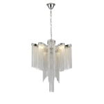 Candelabru B8000/4CH, 4xE14, Diametru 43 cm, Inaltime 68 cm, Argintiu, Fier, Aluminiu