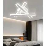 Lustră LED LT755 62W cu telecomandă, dimabilă, 3 culori lumină, alb