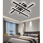 Lustră LED 80W cu telecomandă, dimabilă, negru, 3 lumini (LT755/4BK)