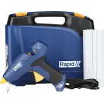 Pistol de lipit cu silicon Rapid CG270, 12 mm, fara fir, cu valiza si 10 batoane