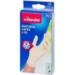 Mănuși de unică folosință Vileda Natural Latex M/L, fără pudră, 10 bucăți