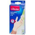 Mănuși de unică folosință Vileda Natural Latex S/M, fără pudră, 10 buc