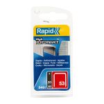 Capse Rapid 53, 20 mm, pentru capsator, set 540 bucati galvanizate