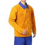 Jachetă de sudură din piele Strend Pro Industrial, mărimea 3XL