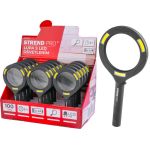 Lupă de mână Strend Pro cu iluminare LED 100 lm, 2xAA, 113x242 mm