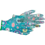 Mănuși de grădinărit Strend Pro Abelia turcoaz, mărimea 07/S, 12 perechi