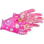 Mănuși de grădinărit Strend Pro Kalmia, nitril roz, mărimea 08/M (12 perechi)