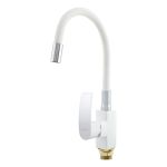 Baterie de bucătărie MIXXUS MAGNUM 011 cu duș flexibil, alb-crom