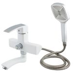 Baterie cadă MIXXUS MAGNUM 009 (Euro) alb/crom, cu duș și cartuș ceramic