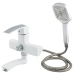 Baterie cadă MIXXUS MAGNUM 009 (Euro) alb/crom, cu duș și cartuș ceramic