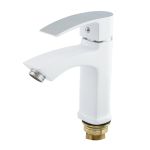 Baterie lavoar MIXXUS Magnum 001 alb/crom, monocomandă cu cartuș ceramic