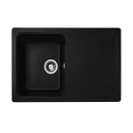 Chiuvetă bucătărie granit compozit Elefant Premium Verona 7850, negru 775x495