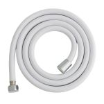 Furtun de duș din silicon alb mat 175 cm, anti-răsucire, FLEKO