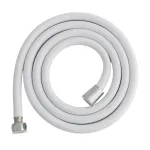 Furtun de duș din silicon alb mat 175 cm, anti-răsucire, FLEKO