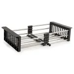 Scurgător extensibil pentru chiuvetă 41x27 cm, negru, Fleko