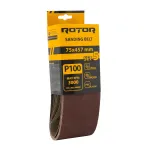 Benzi de șlefuit ROTOR P100 75x457 mm, set 5, oxid de aluminiu