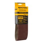 Set 5 benzi de șlefuit ROTOR P220, 75x533 mm, pentru finisaj fin