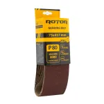 Benzi de șlefuit ROTOR P80 75x457 mm, set 5, pentru șlefuitor cu bandă