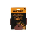 Discuri abrazive ROTOR 125 mm P180 cu prindere Velcro, set 5 bucăți