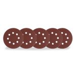 Set 5 discuri abrazive ROTOR 125 mm P80 pentru șlefuitor excentric cu velcro