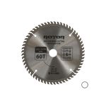 Disc circular pentru tăiere lemn ROTOR 165 mm, 60T, cu adaptor 20/16