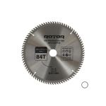 Disc circular pentru lemn ROTOR 255 mm, 84T, TCT, cu adaptor 30/25,4 mm