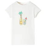 Tricou pentru copii, ecru, 128 GartenMobel Dekor