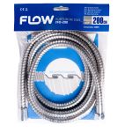 Furtun de duș Flow FFD-200 din inox cromat, 200 cm, conexiune 1/2"