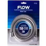 Furtun de duș extensibil Flow FFDF-150, inox cromat, 150–200 cm
