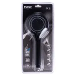 Cap de duș multifuncțional 5 în 1 Flow FPD-5B, negru din ABS, cu 5 moduri jet