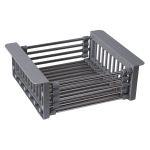 Scurgător extensibil pentru chiuvetă Flow, gri, inox/ABS, 26–41.5 cm