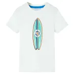 Tricou pentru copii cu mâneci scurte, ecru, 140 GartenMobel Dekor