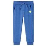Pantaloni de trening pentru copii, albastru melanj, 140 GartenMobel Dekor