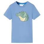 Tricou pentru copii, albastru mediu, 128 GartenMobel Dekor