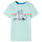 Tricou pentru copii, verde mentă deschis, 104 GartenMobel Dekor