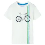 Tricou pentru copii cu mâneci scurte, ecru, 140 GartenMobel Dekor