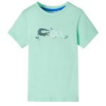 Tricou pentru copii cu mâneci scurte verde deschis 128 GartenMobel Dekor