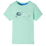 Tricou pentru copii cu mâneci scurte verde deschis 140 GartenMobel Dekor