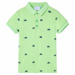 Tricou polo pentru copii, verde neon, 116 GartenMobel Dekor