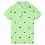 Tricou polo pentru copii, verde neon, 116 GartenMobel Dekor